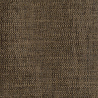 Brown woven fabric sample with mottled texture, featuring beige and gray threads, dense regular weave, matte finish, and label reading “turri.”